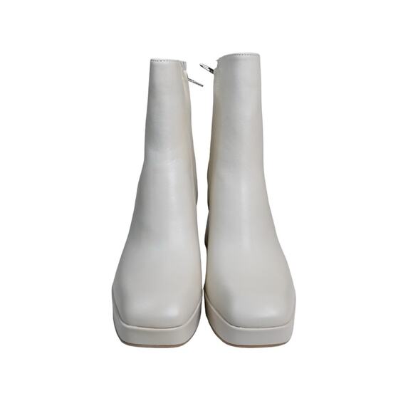 Dolce Vita Womens 10 Ulyses Platform Bootie in Ivory Leather NEW - Picture 3 of 10